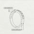 Sapphire 14K Gold Eternity Wedding Ring - Alani No. 15 image 4