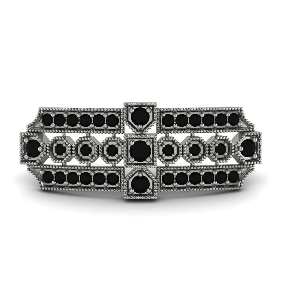 Black Diamond Antique Elegance Brooch - Alondra No. 39