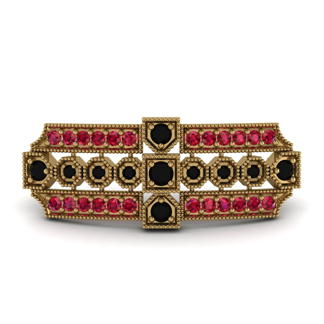 Black Diamond Antique Elegance Brooch - Alondra No. 52