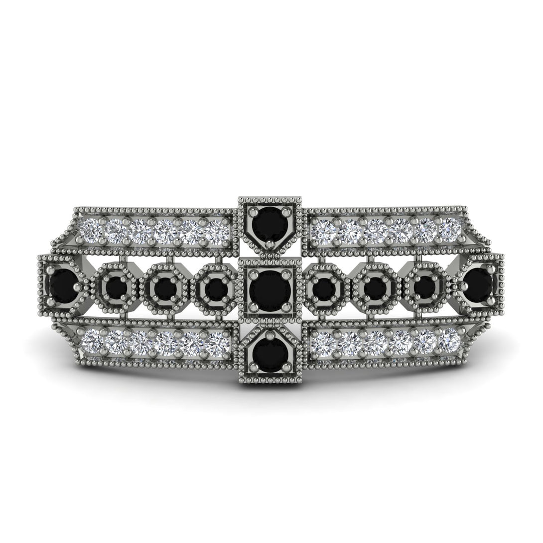 Black Diamond Antique Elegance Brooch - Alondra No. 9