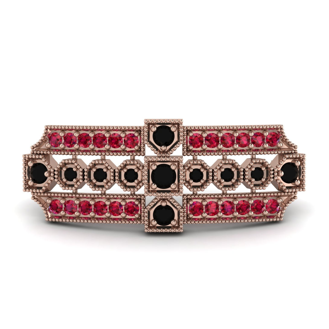 Black Diamond Antique Elegance Brooch - Alondra No. 53