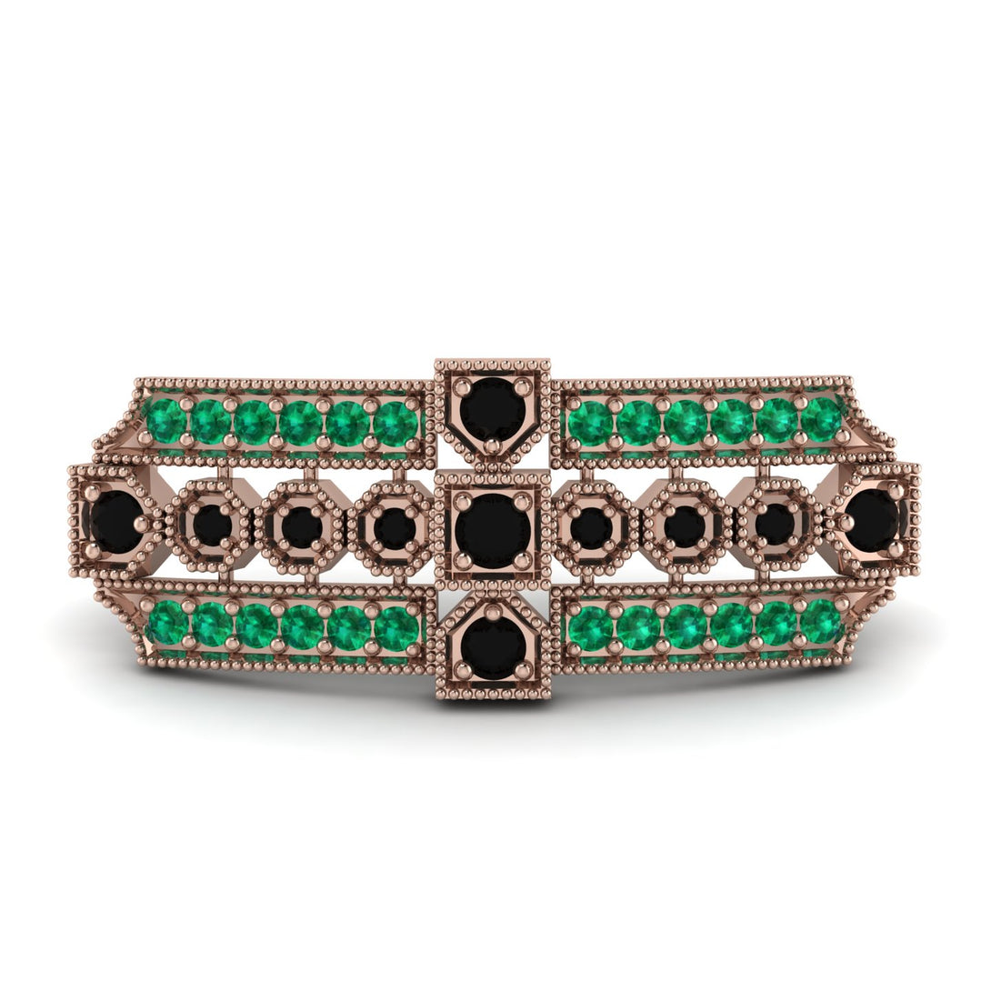 Black Diamond Antique Elegance Brooch - Alondra No. 23