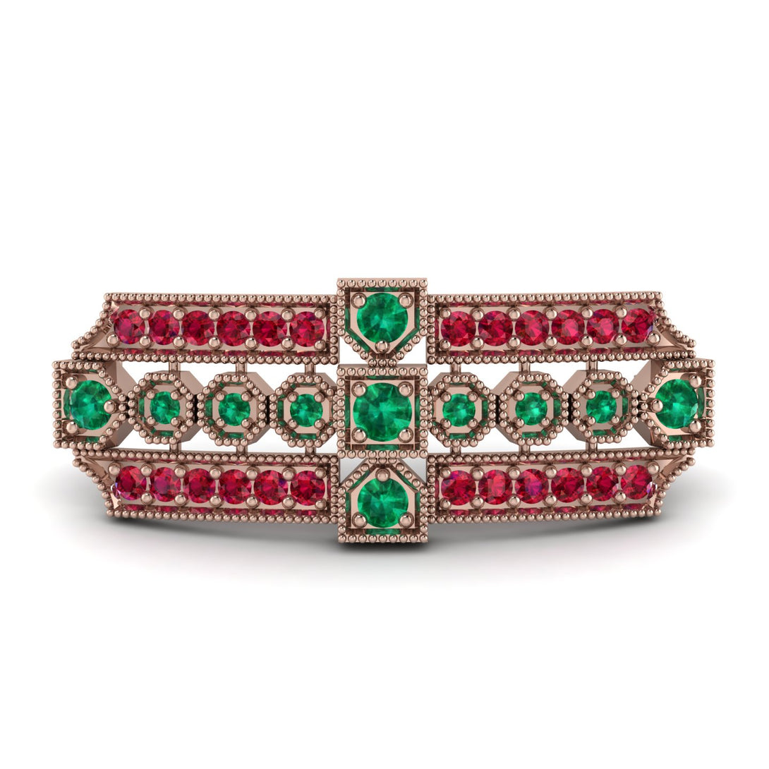 Emerald Antique Elegance Brooch - Alondra No. 50