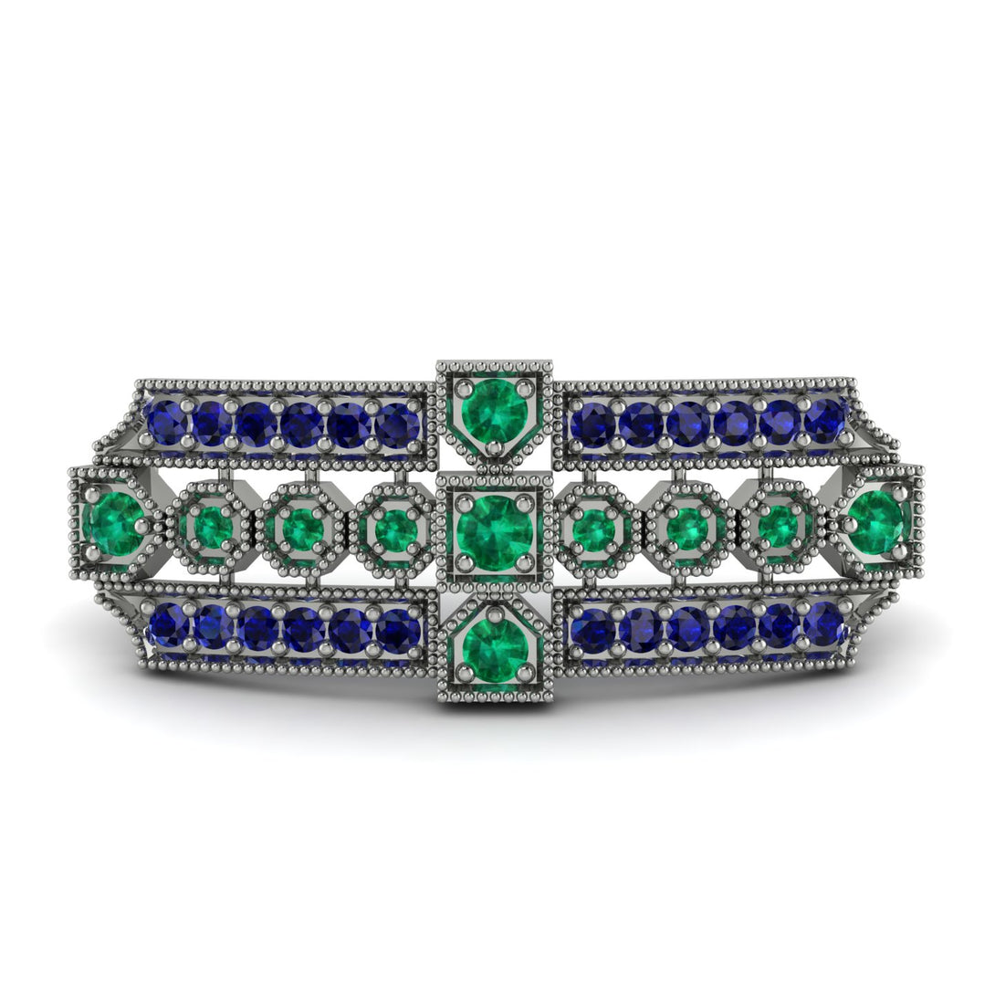 Emerald Antique Elegance Brooch - Alondra No. 66