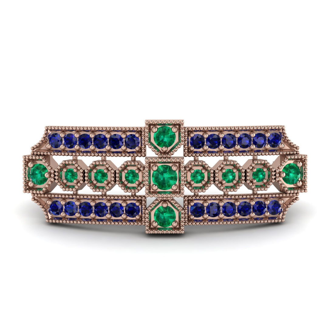 Emerald Antique Elegance Brooch - Alondra No. 65