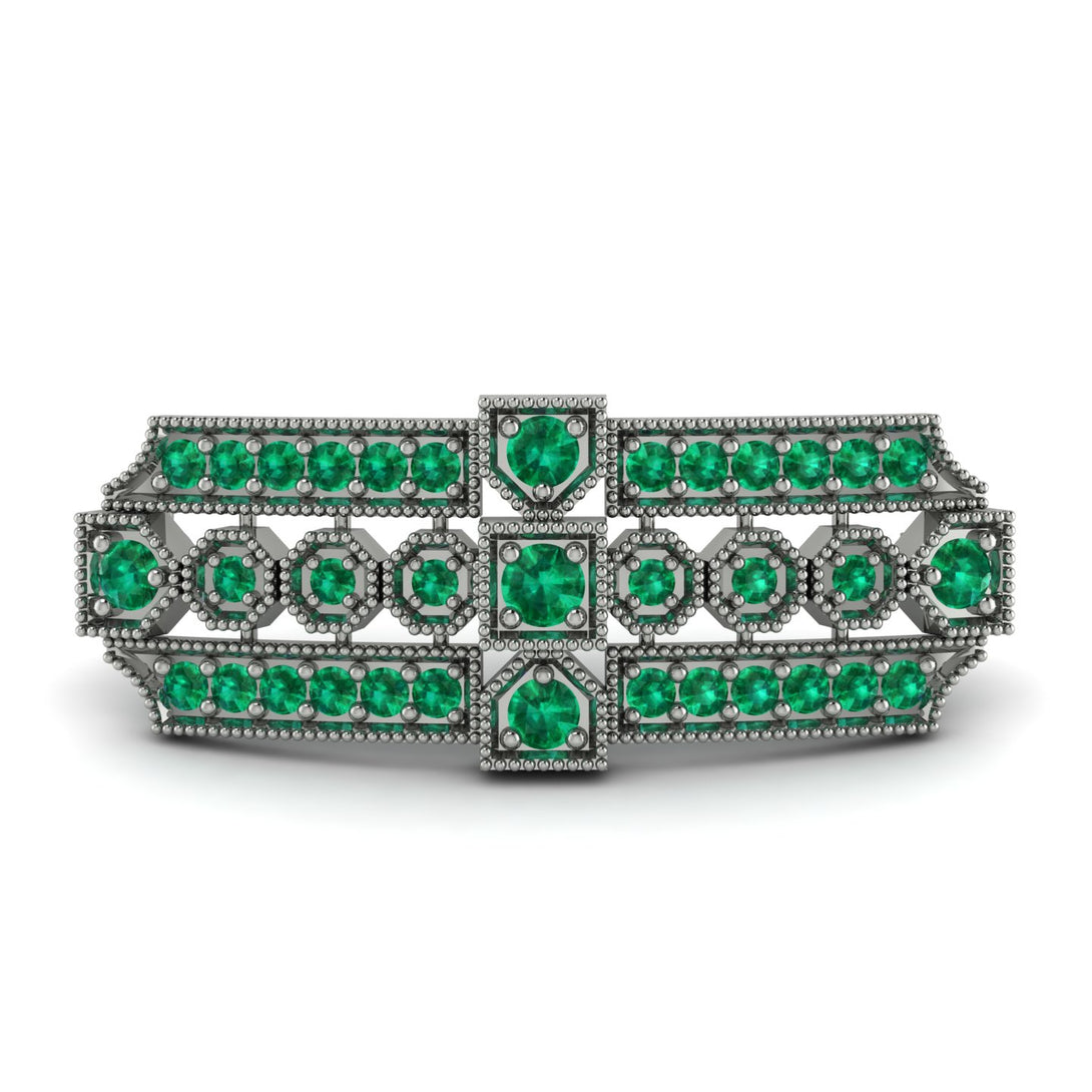 Emerald Antique Elegance Brooch - Alondra No. 21