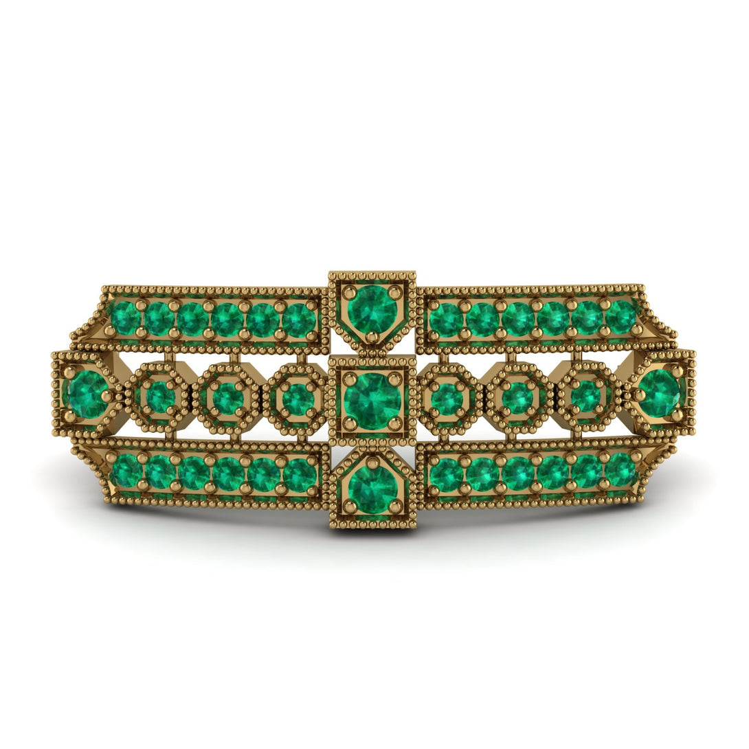 Emerald Antique Elegance Brooch - Alondra No. 19