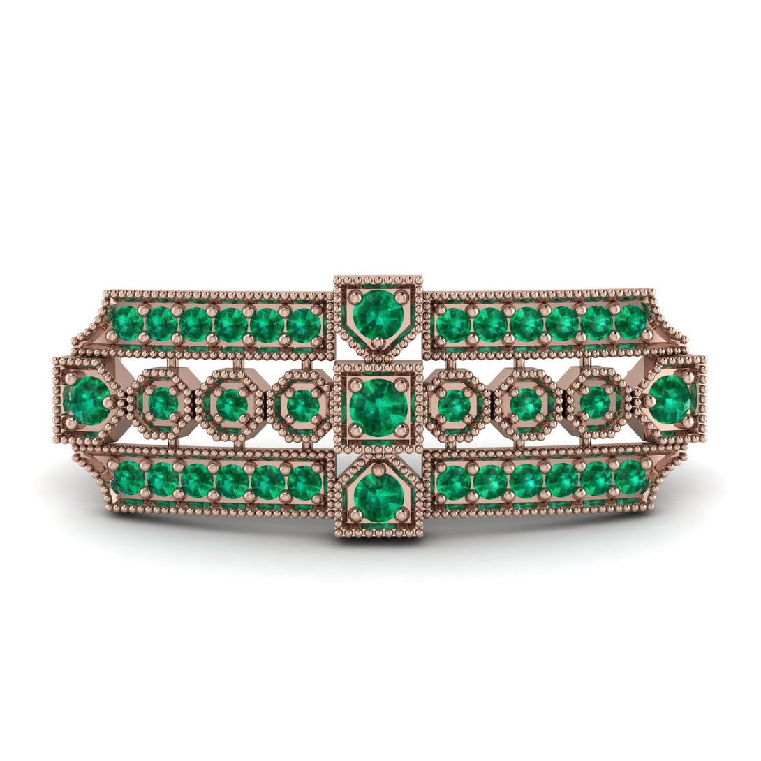 Emerald Antique Elegance Brooch - Alondra No. 20