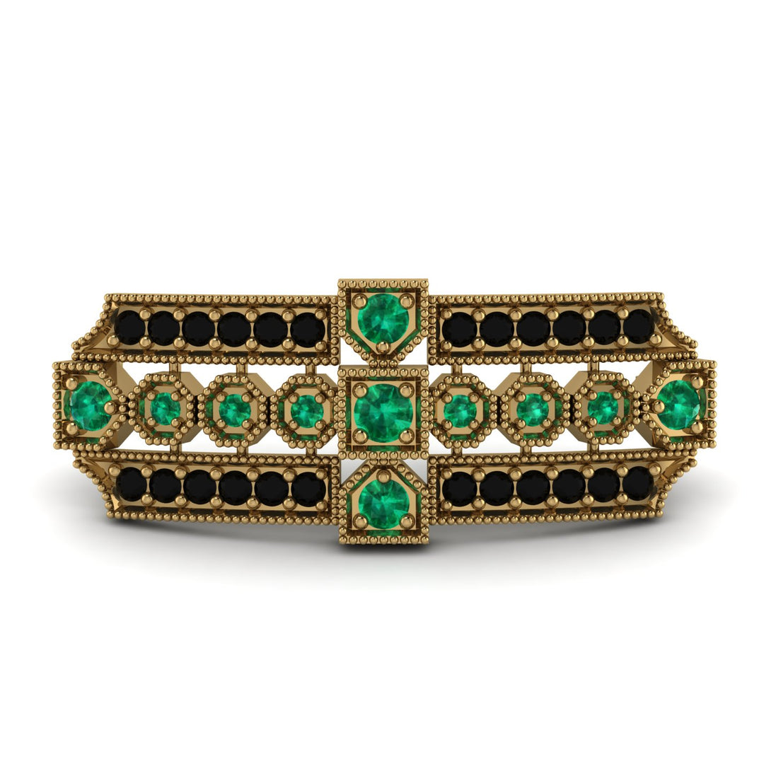 Emerald Antique Elegance Brooch - Alondra No. 34