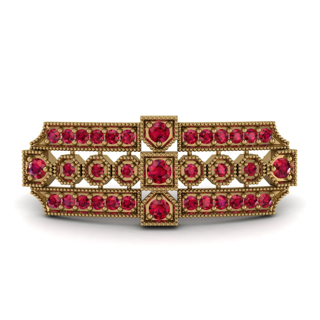 Ruby Antique Elegance Brooch - Alondra No. 55