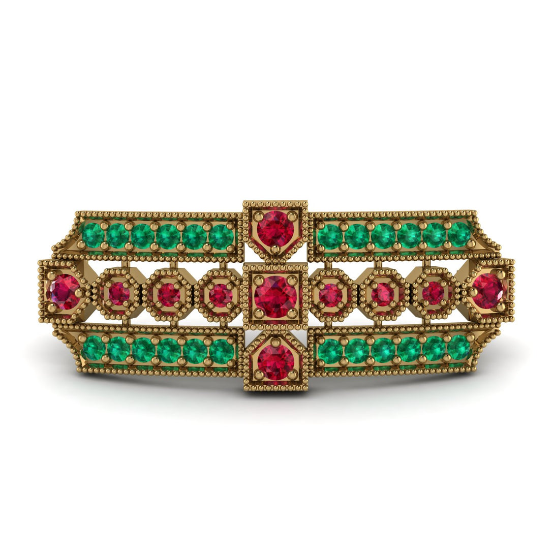 Ruby Antique Elegance Brooch - Alondra No. 25