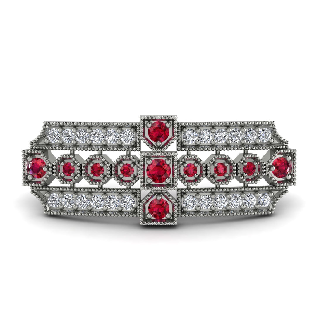Ruby Antique Elegance Brooch - Alondra No. 12