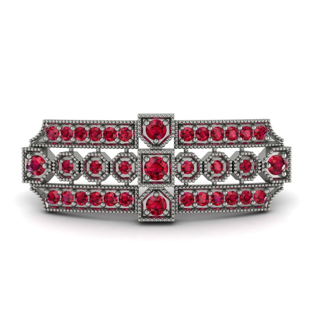Ruby Antique Elegance Brooch - Alondra No. 57