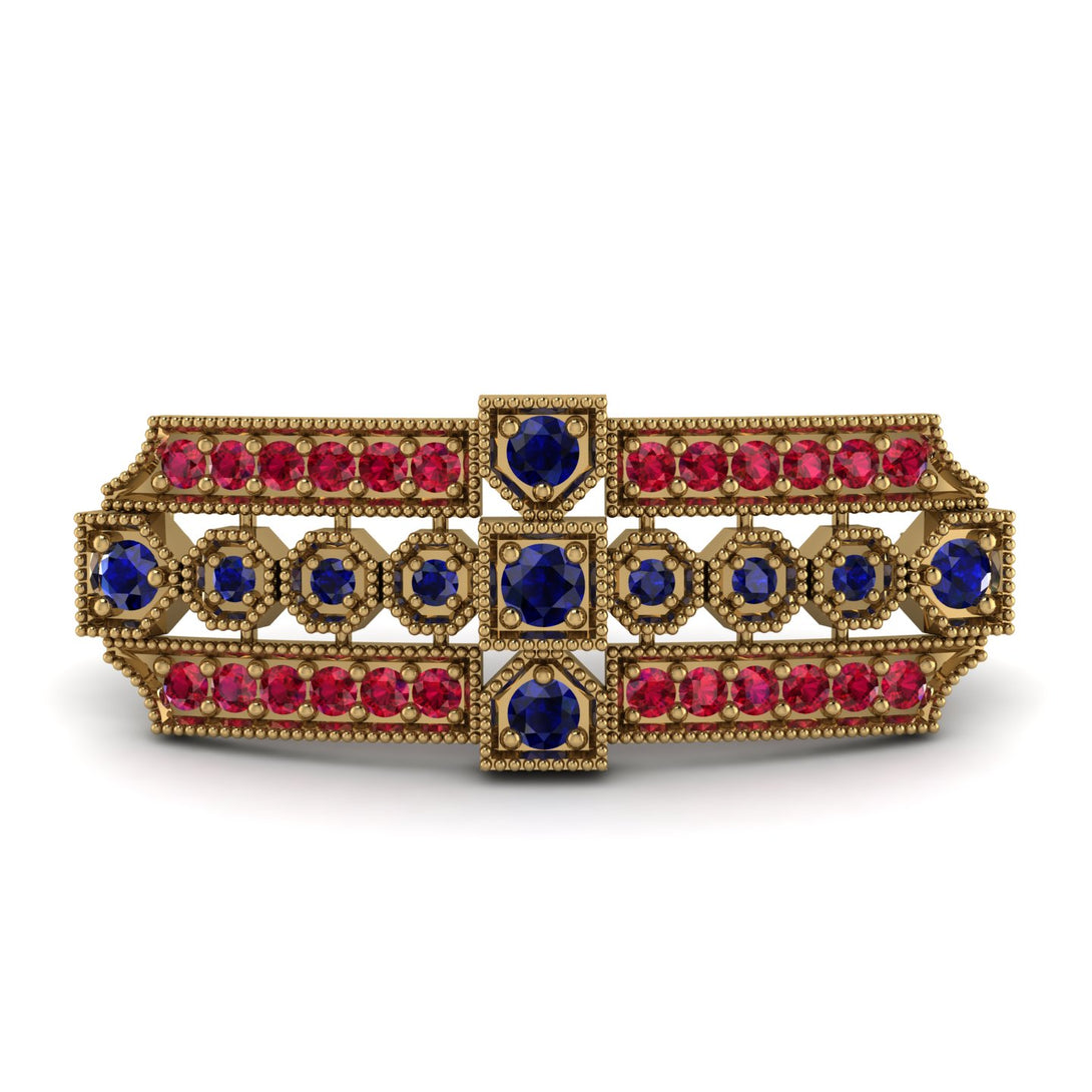 Sapphire Antique Elegance Brooch - Alondra No. 58