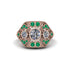 Diamond Art Deco Geometric Engagement Ring - Haven No. 17 image 1