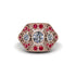 Diamond Art Deco Geometric Engagement Ring - Haven No. 47 image 1