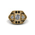 Diamond Art Deco Geometric Engagement Ring - Haven No. 31 image 1