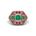 Emerald Art Deco Geometric Engagement Ring - Haven No. 50 image 1