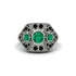 Emerald Art Deco Geometric Engagement Ring - Haven No. 36 image 1