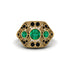 Emerald Art Deco Geometric Engagement Ring - Haven No. 34 image 1