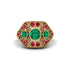 Emerald Art Deco Geometric Engagement Ring - Haven No. 49 image 1