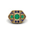 Emerald Art Deco Geometric Engagement Ring - Haven No. 64 image 1