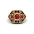 Ruby Art Deco Geometric Engagement Ring - Haven No. 40 image 1