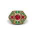 Ruby Art Deco Geometric Engagement Ring - Haven No. 25 image 1