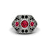 Ruby Art Deco Geometric Engagement Ring - Haven No. 42 image 1