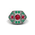 Ruby Art Deco Geometric Engagement Ring - Haven No. 27 image 1