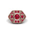 Ruby Art Deco Geometric Engagement Ring - Haven No. 56 image 1