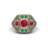 Ruby Art Deco Geometric Engagement Ring - Haven No. 26 image 1