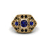 Sapphire Art Deco Geometric Engagement Ring - Haven No. 43 image 1