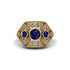 Sapphire Art Deco Geometric Engagement Ring - Haven No. 13 image 1