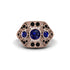 Sapphire Art Deco Geometric Engagement Ring - Haven No. 44 image 1
