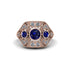 Sapphire Art Deco Geometric Engagement Ring - Haven No. 14 image 1