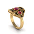 Ruby Art Deco Geometric Engagement Ring - Haven No. 40 image 3