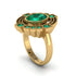 Emerald Art Deco Halo Fashion Ring - Gracelynn No. 19 image 2