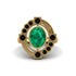 Emerald Art Deco Halo Fashion Ring - Gracelynn No. 34 image 3