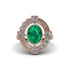 Emerald Art Deco Halo Fashion Ring - Gracelynn No. 5 image 3