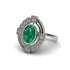 Emerald Art Deco Halo Fashion Ring - Gracelynn No. 6 image 1