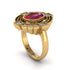 Ruby Art Deco Halo Fashion Ring - Gracelynn No. 10 image 2