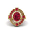 Ruby Art Deco Halo Fashion Ring - Gracelynn No. 55 image 3