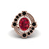 Ruby Art Deco Halo Fashion Ring - Gracelynn No. 41 image 3