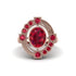 Ruby Art Deco Halo Fashion Ring - Gracelynn No. 56 image 3