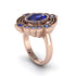 Sapphire Art Deco Halo Fashion Ring - Gracelynn No. 74 image 2