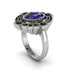 Sapphire Art Deco Halo Fashion Ring - Gracelynn No. 45 image 2