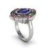 Sapphire Art Deco Halo Fashion Ring - Gracelynn No. 60 image 2