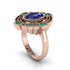 Sapphire Art Deco Halo Fashion Ring - Gracelynn No. 29 image 2