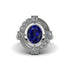 Sapphire Art Deco Halo Fashion Ring - Gracelynn No. 15 image 3